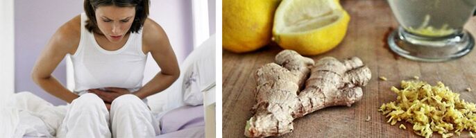 bolesti břicha kvůli parazitům a zázvor s citronem k jejich odstranění
